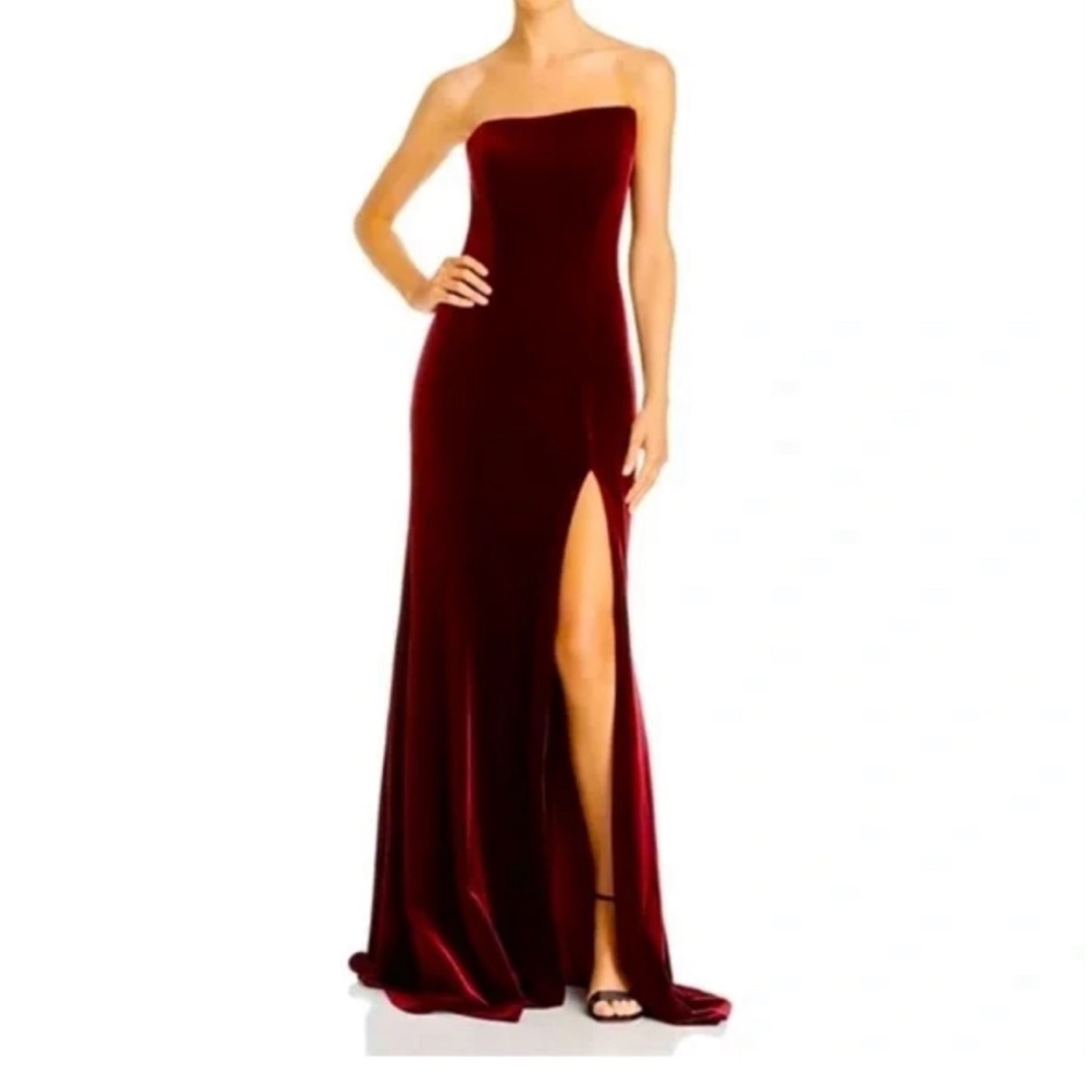 Elegant Burgundy Velvet Dress